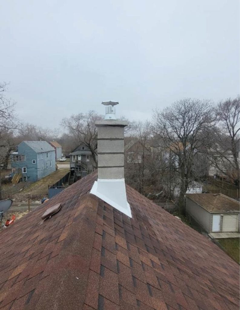 chimney flashing and liner - chimney tuckpointing