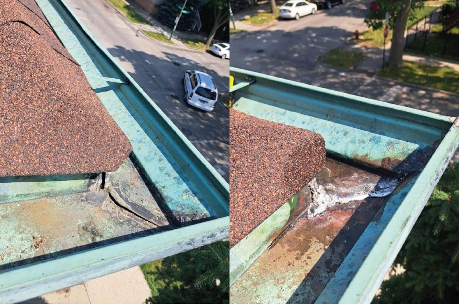Copper Gutter Service Half round & Kstyle Copper Gutter repair.